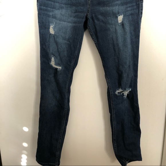 Dark Wash Ripped Hollister Jeans - Picture 2 of 5